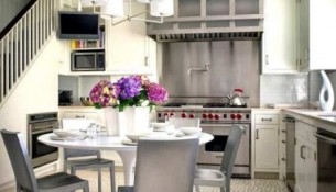 integrated kitchen and dining room