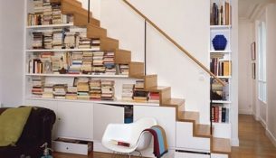 convert staircase into cabinet