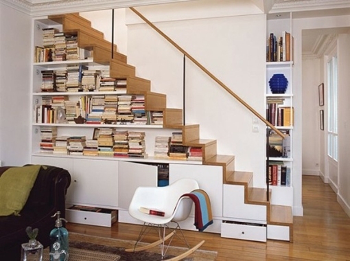 convert staircase into cabinet