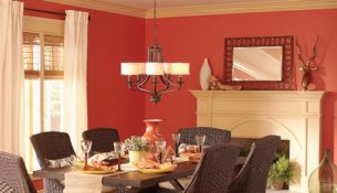 red dining room