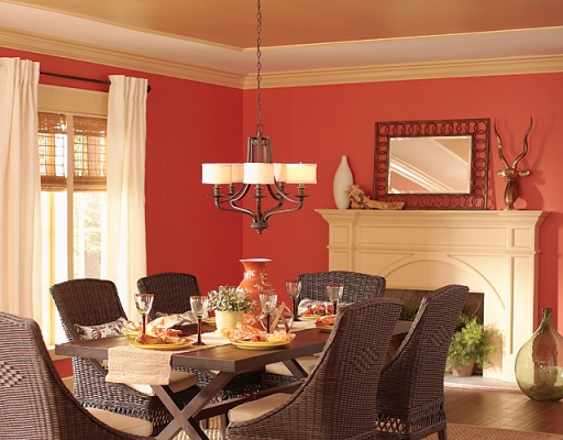 red dining room