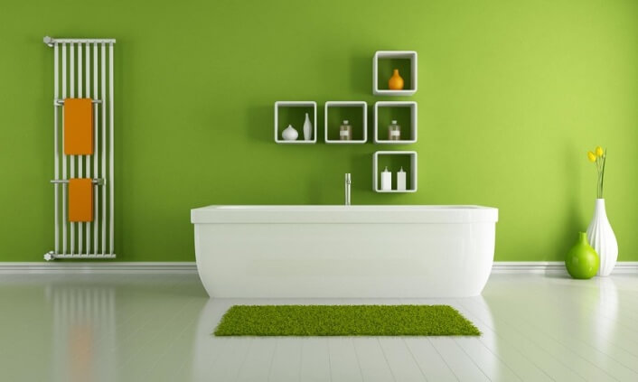 green bathroom