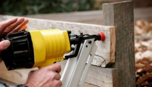 using nail gun